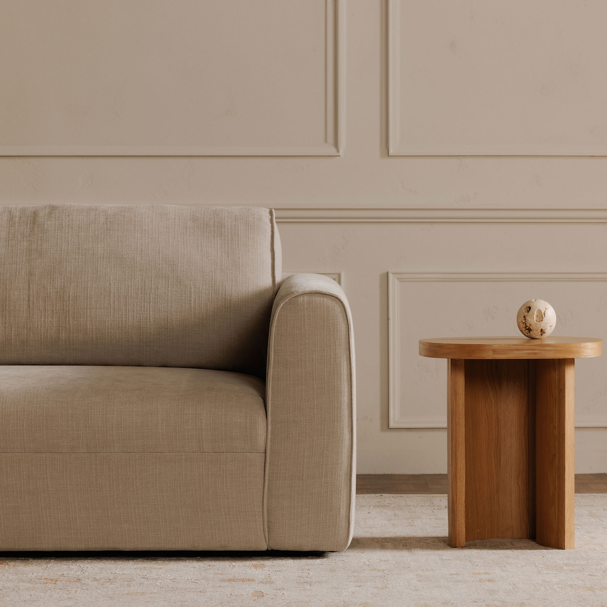 Madrid Left Sectional Cool Beige large image 