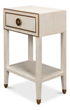 Gabriella Shagreen Nightstand Osprey Wht, by Sarreid, 1'2" length x 1'8" width x 2'7" height thumbnail 8
