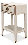 Gabriella Shagreen Nightstand,Osprey Wht, by Sarreid, 20" length x 14" width x 31" height thumbnail 8