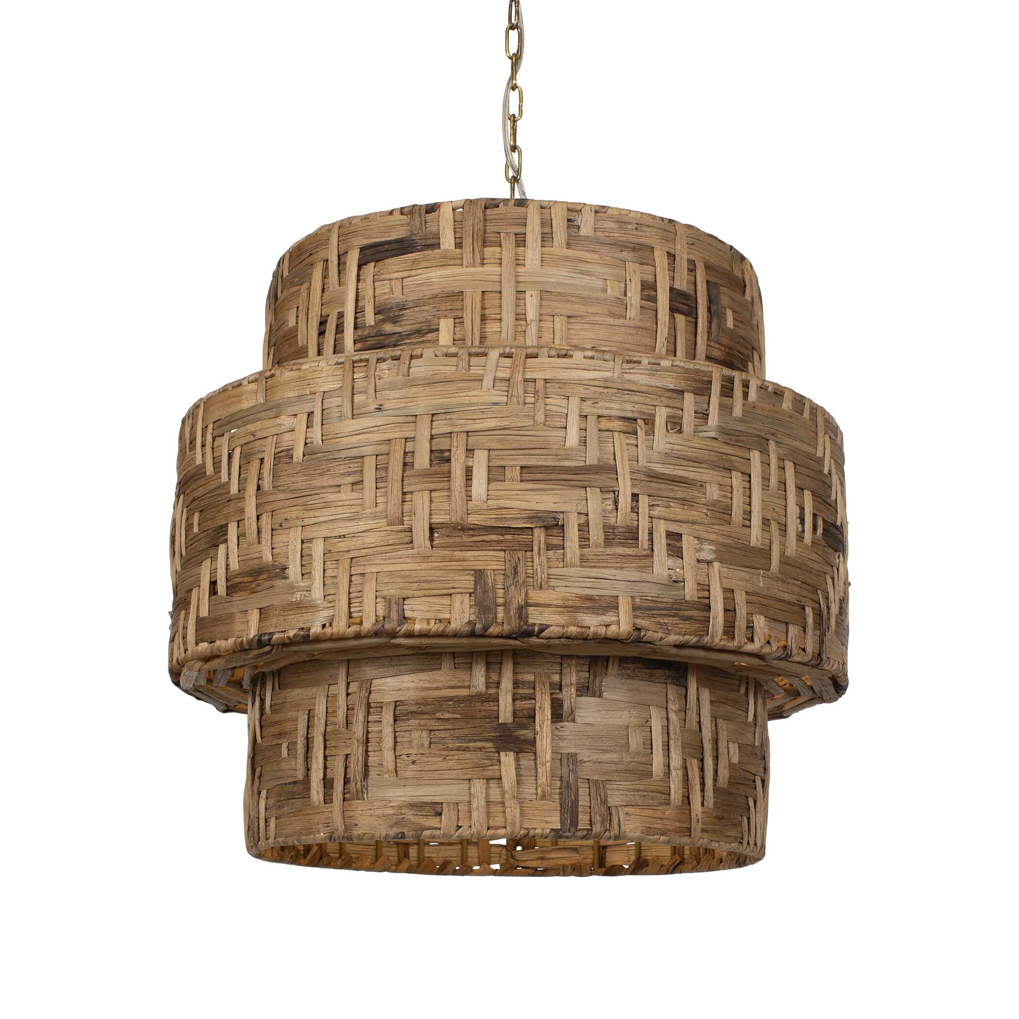 Water Hyacinth 4 Light Woven Pendant large image 