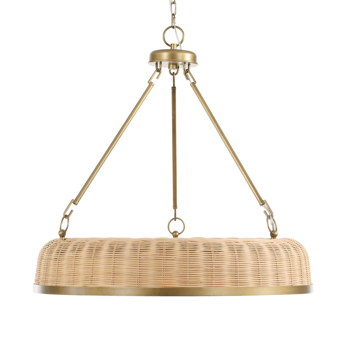 Ladakh 9 Light Round Wicker Pendant, Ceiling Light by Uttermost, 28" width x 27" height x 28" diameter View 7