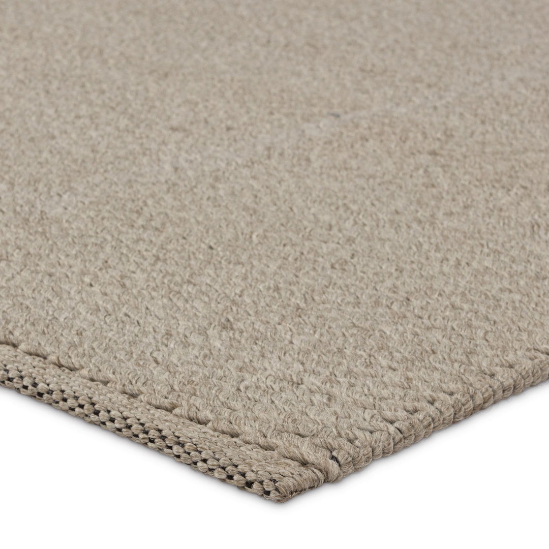 Rectangle Maverick Solid Color Hand Loomed Polypropylene/Polyester Indoor / Outdoor Area Rug in Li large image 