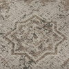 Khloe Large Taupe Pouf, Ottoman by Mercana, 36" length x 36" width x 17" height thumbnail 3