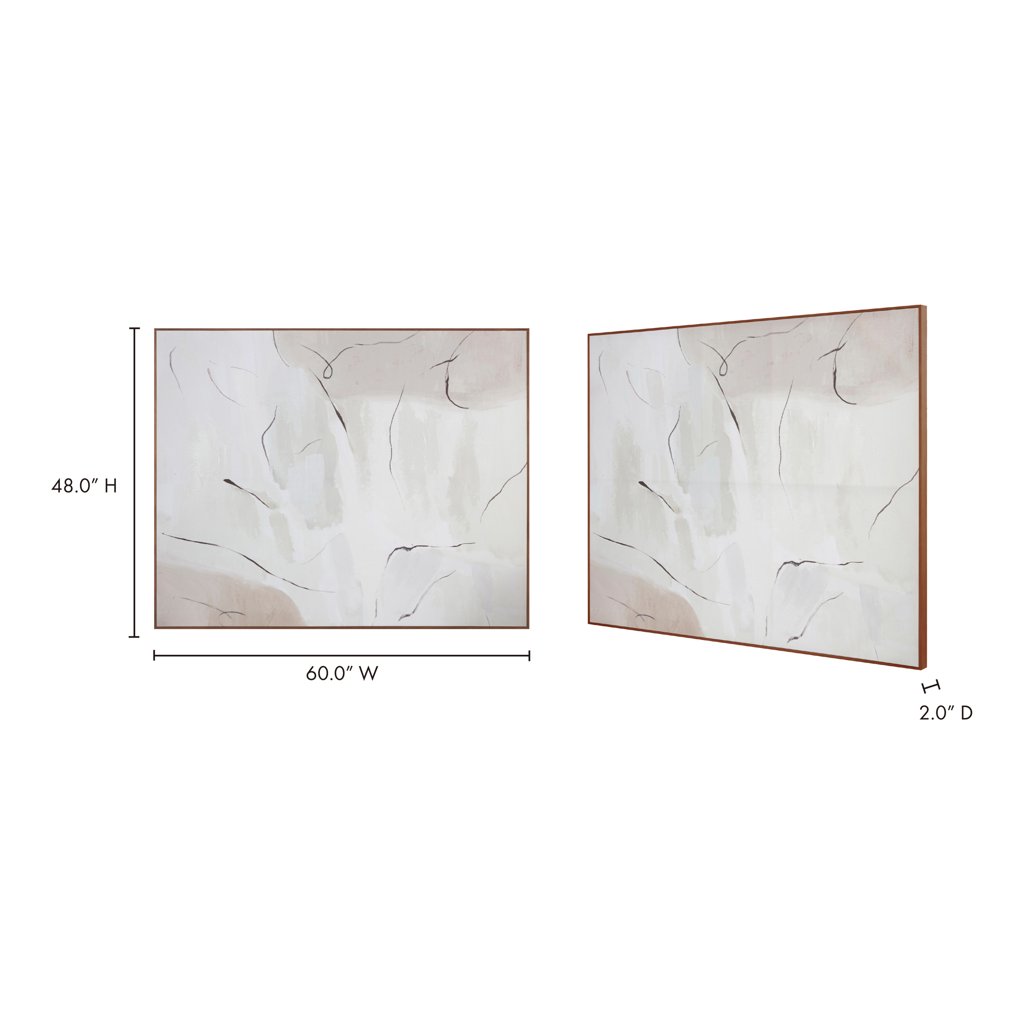 Impression Framed Painting Terra Palette, by Moe's Home, 60" width x 48" height x 2" depth View 7