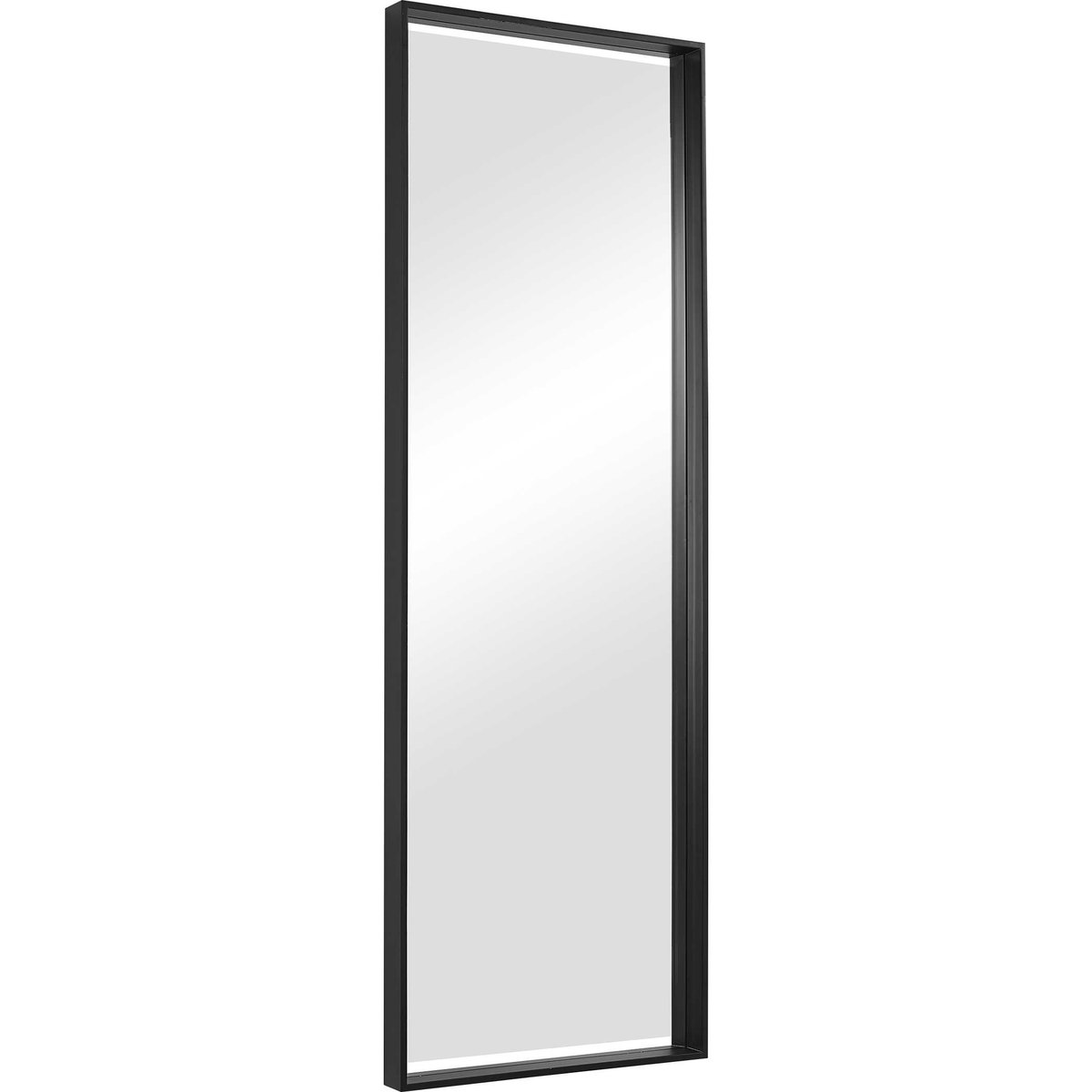Kahn Oversized Black Rectangular Mirror, by Uttermost, 24" width x 72" height x 2.62" depth View 5