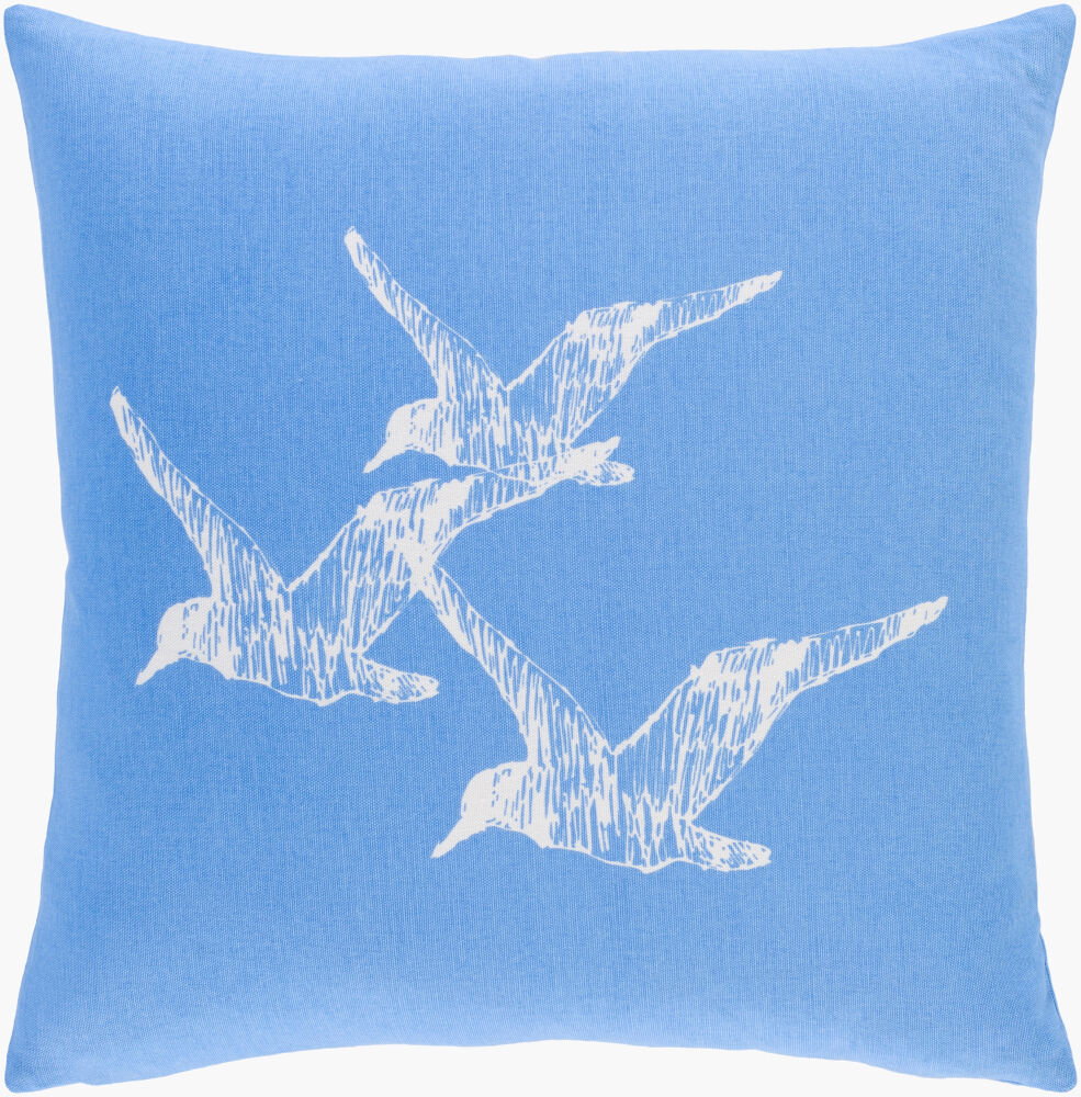 Sea Life Accent Pillow Down, Decorative Pillow by Surya, 18" length x 18" width