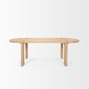 Sohan Light Brown Wood Oval Dining Table thumbnail 5