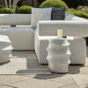Winded Outdoor White Accent Table, Outdoor Table by Uttermost, 1'2.5" width x 1'8" height x 1'2.5" depth thumbnail 2