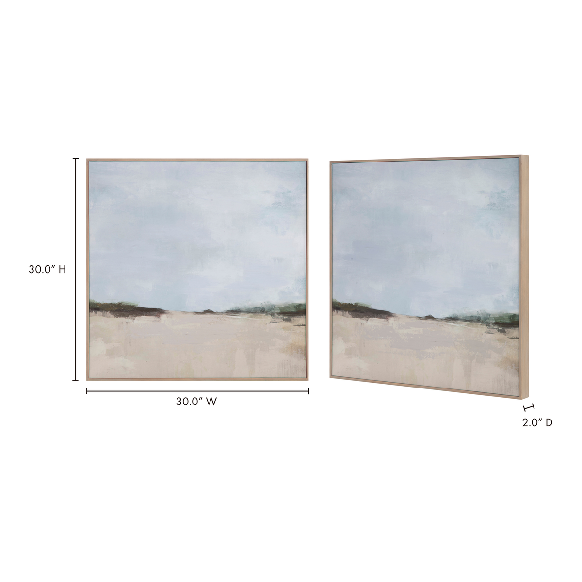 Grasslands Framed Painting, by Moe's Home, 30" width x 30" height x 2" depth View 10
