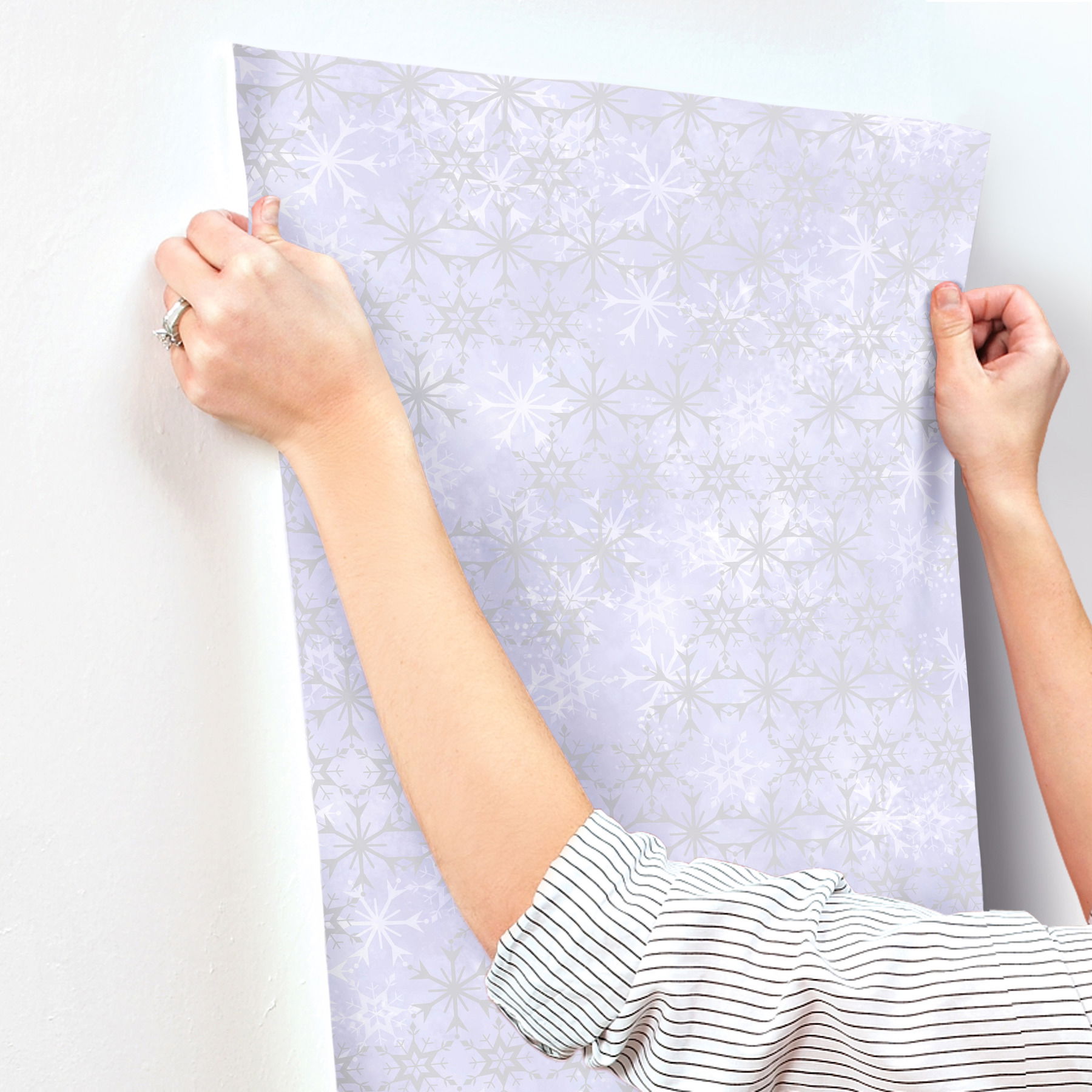 Disney Frozen 2 Snowflake Purple Wallpaper large image 