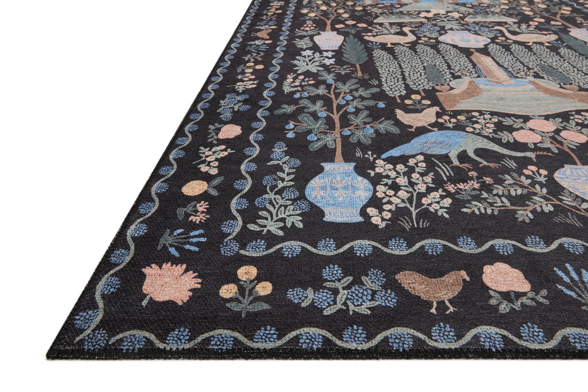 Rifle Paper Co. x Loloi Menagerie Rug, 1'6" length x 1'6" width View 2