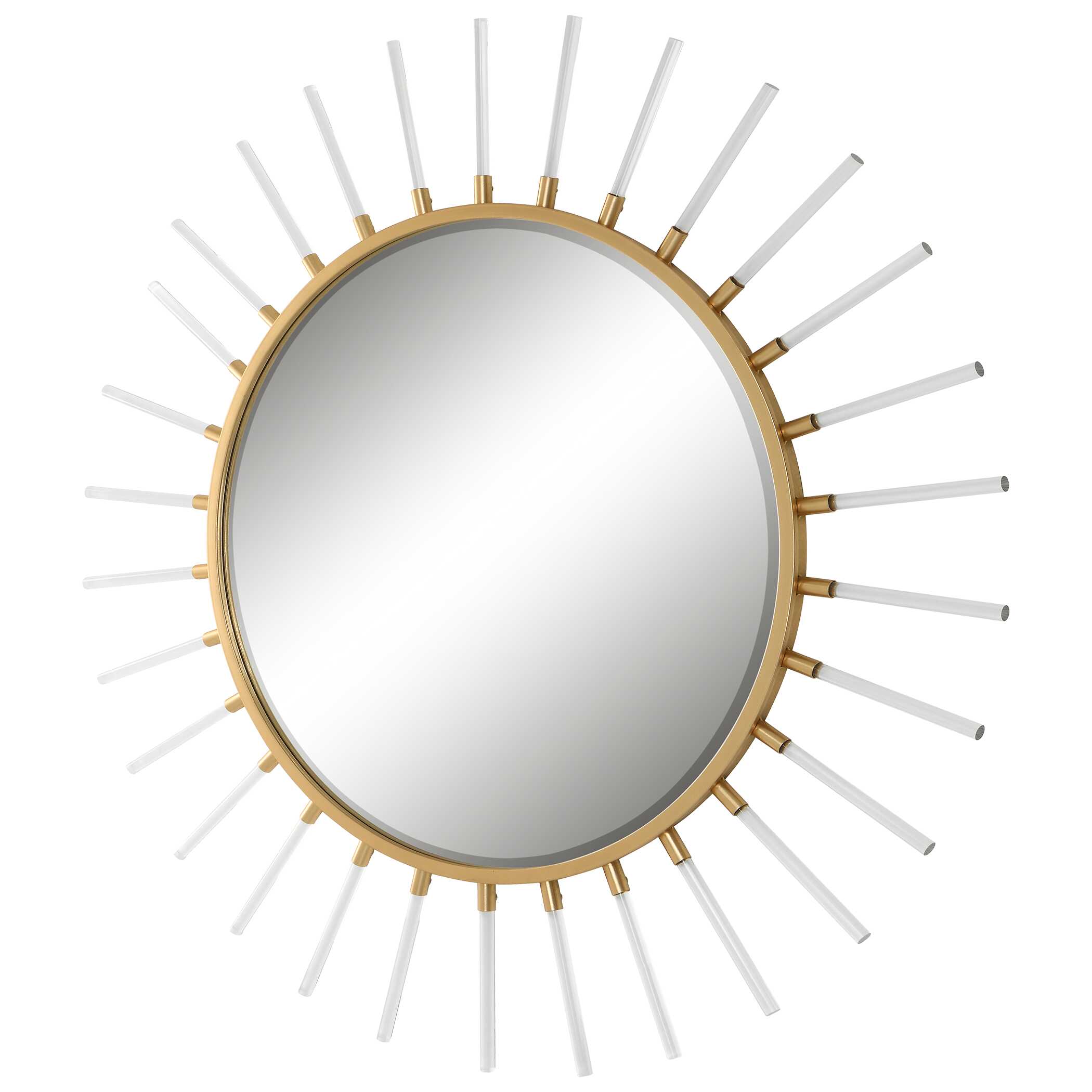 Oracle Round Starburst Mirror, by Uttermost, 55.25" width x 55.25" height x 1.5" depth View 5