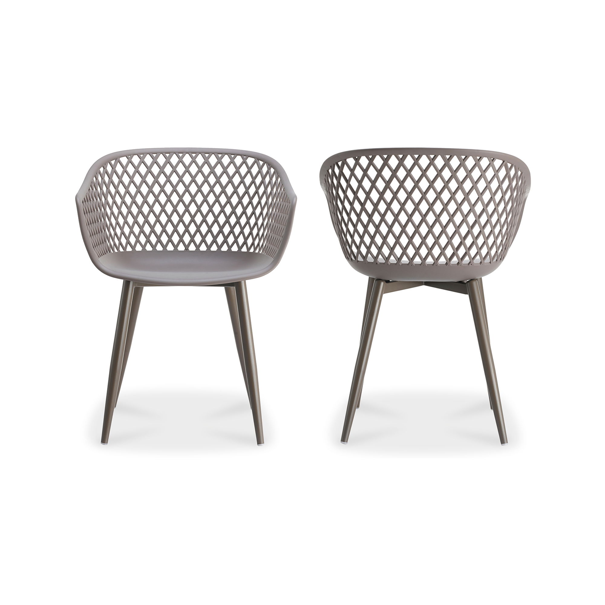 Piazza Outdoor Chair Grey - Set Of Two, by Moe's Home, 1'11.5" width x 2'7.5" height x 1'10.5" depth View 3
