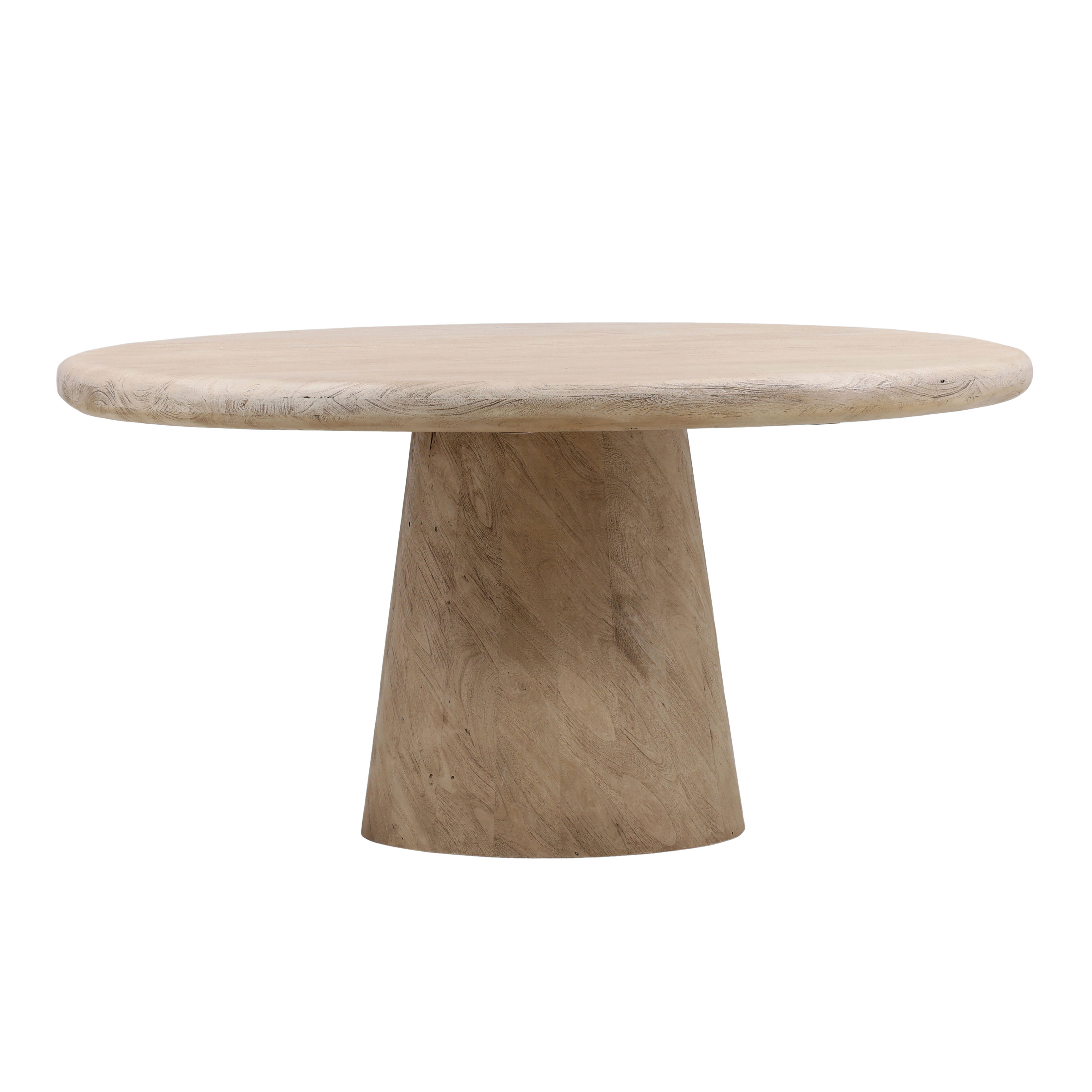 Marci Dining Table Weathered Natural Round, by Dovetail, 60" width x 30" height x 60" diameter x 60" depth View 1
