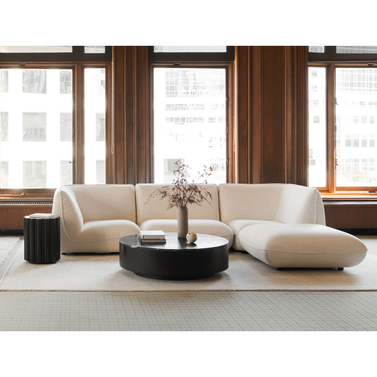 Ritual Coffee Table Black, by Moe's Home, 40" width x 12" height x 40" depth View 7