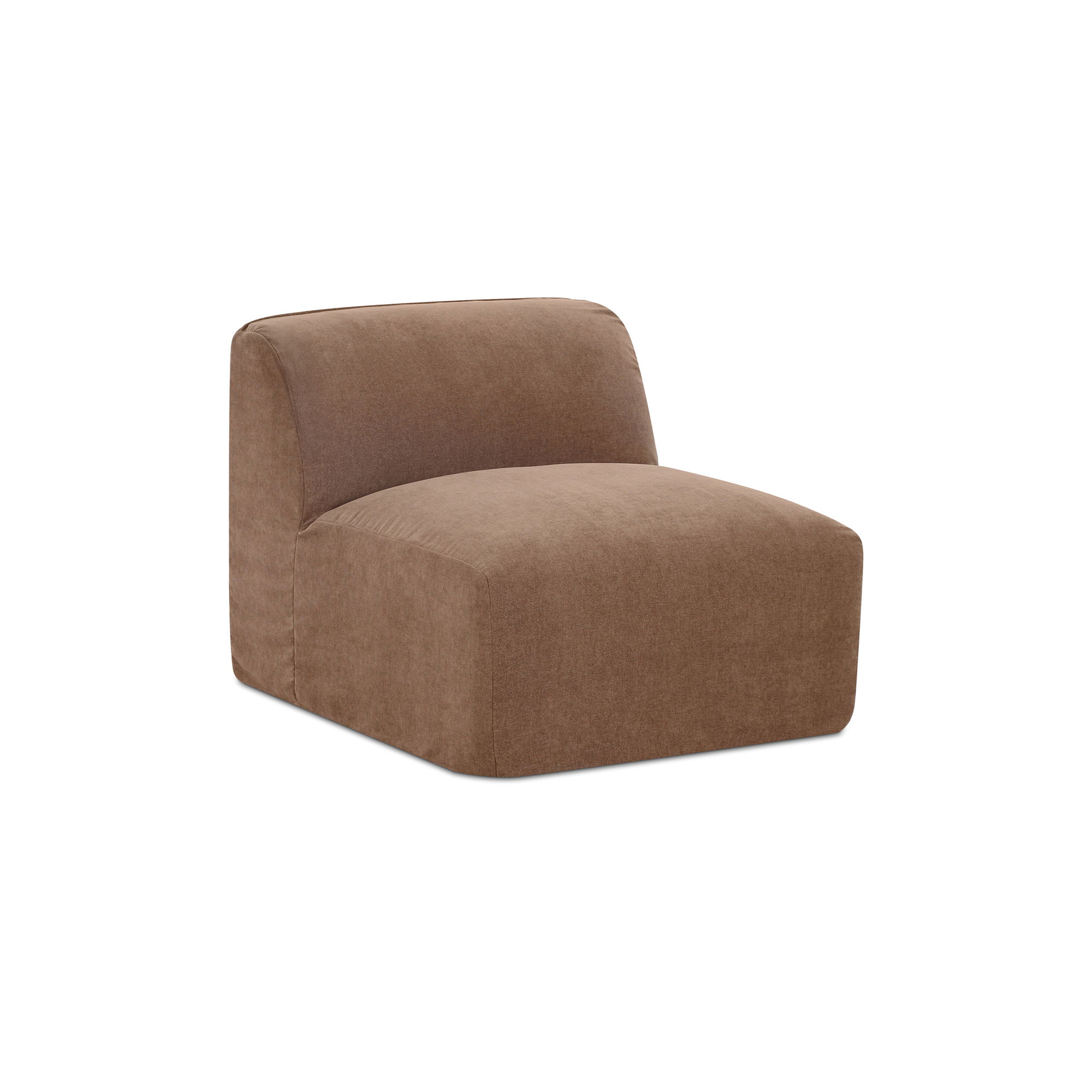 Isla Slipper Chair Mocha, Accent Chair by Moe's Home, 34.2" width x 29.9" height x 41.7" depth View 2