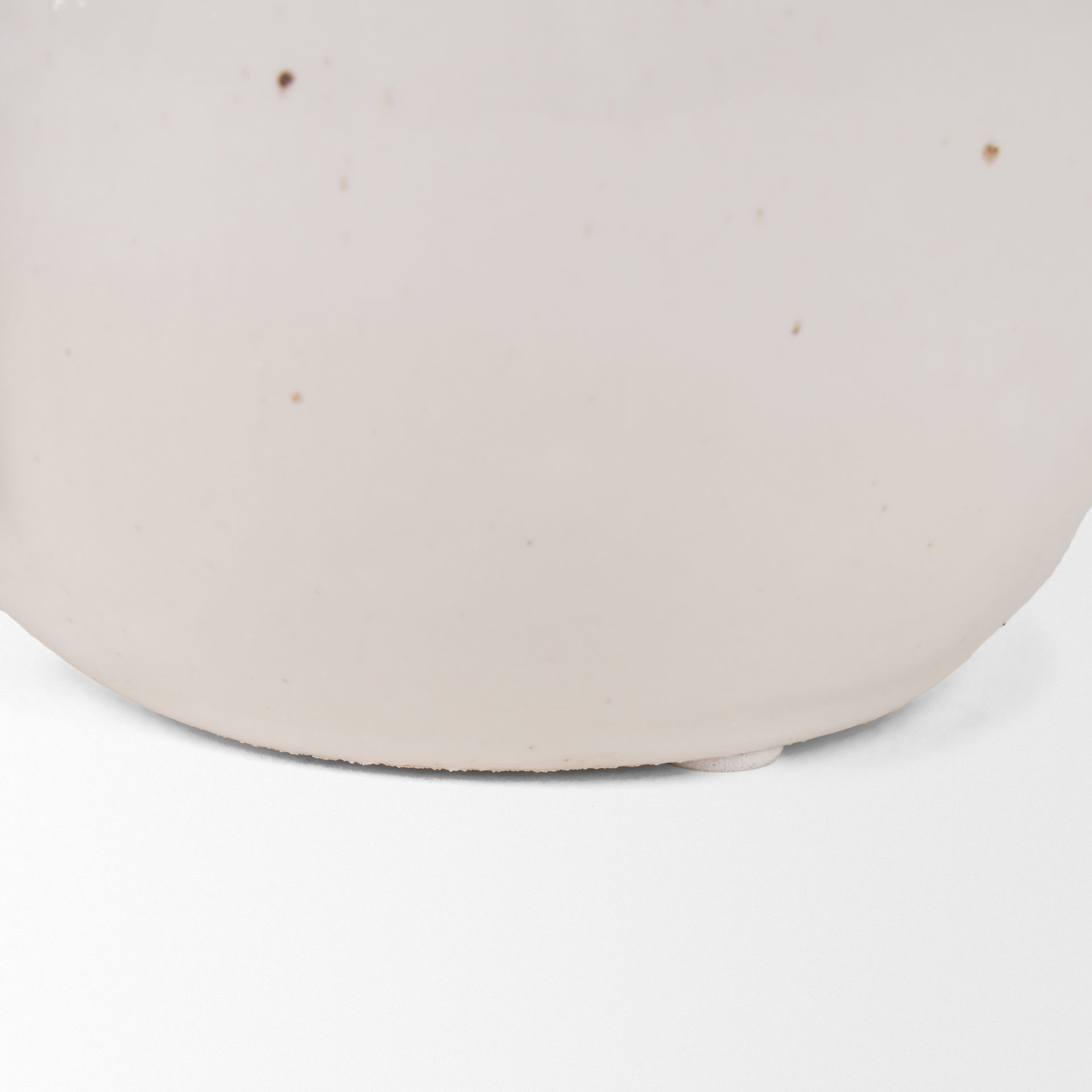 Urvi Short Off White Speckled Asymmetrical Ceramic Vase, by Mercana, 7.68" length x 5.31" width x 6.5" height View 10