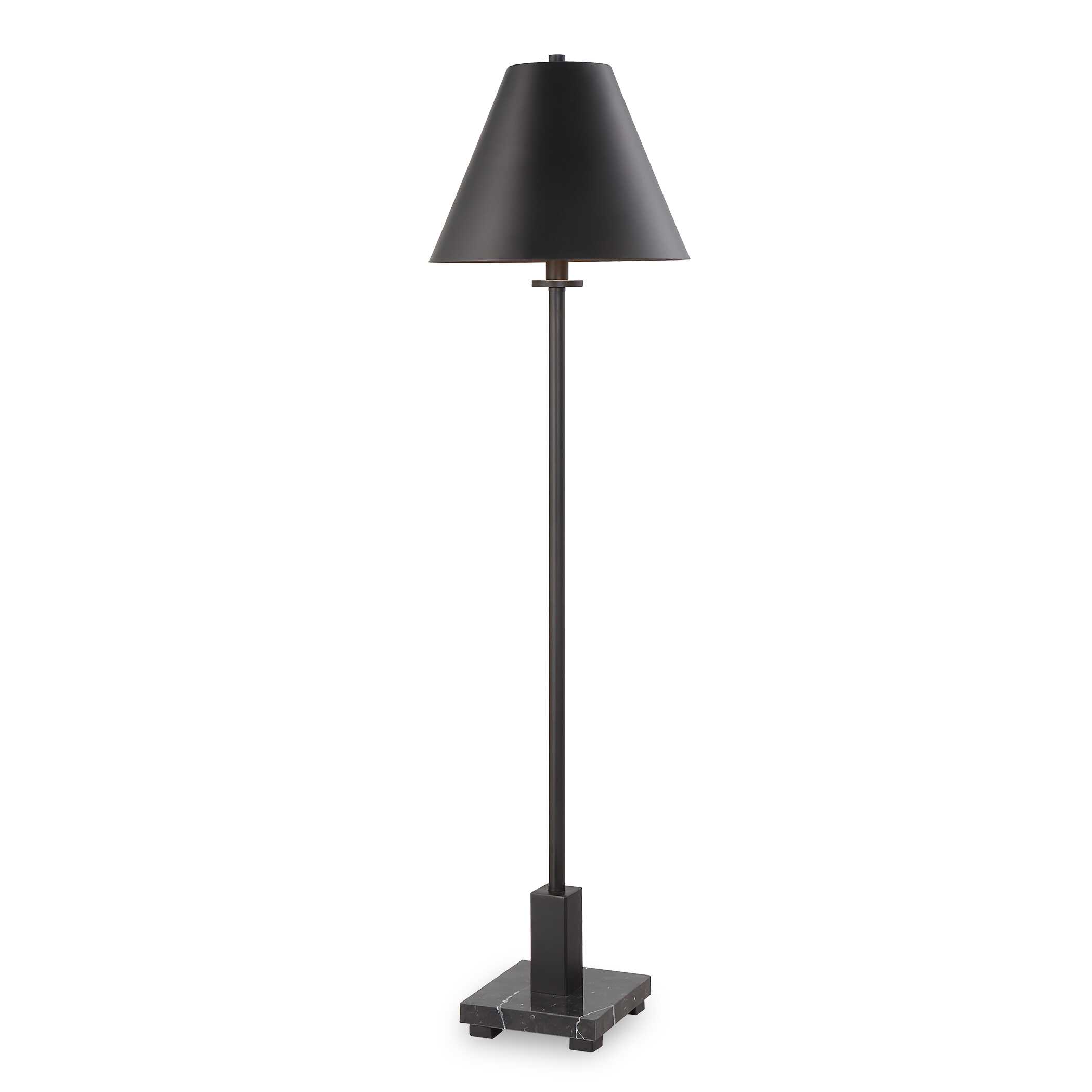 Pilot Black Buffet Lamp, by Uttermost, 10" width x 36.5" height x 10" depth View 1