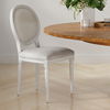 Hugo Oval Side Chair, Cortina White, Dining Chair by Sarreid, 45659" length x 23" width x 38" height thumbnail 13