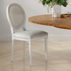 Hugo Oval Side Chair  Cortina White, by Sarreid, 1'11" length x 1" width x 3'2" height thumbnail 13