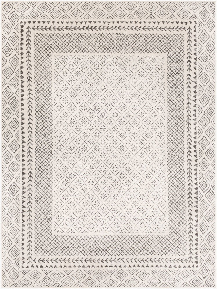 Bahar Machine Woven Rug, by Surya, 7'2.61" length x 5'2.99" width