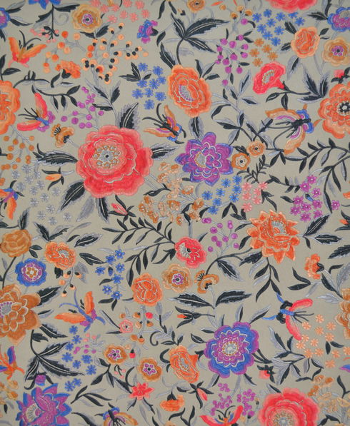Oriental Garden Pink Wallpaper