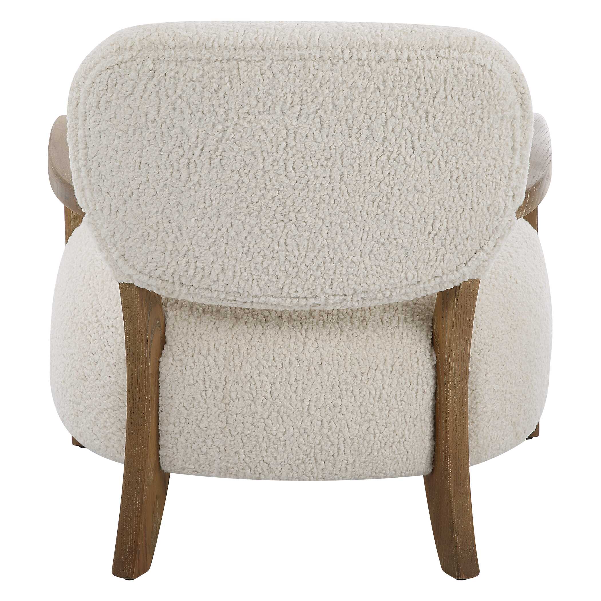 Telluride Natural Shearling Accent Chair, Furniture by Uttermost, 28" width x 29" height x 30" depth View 7