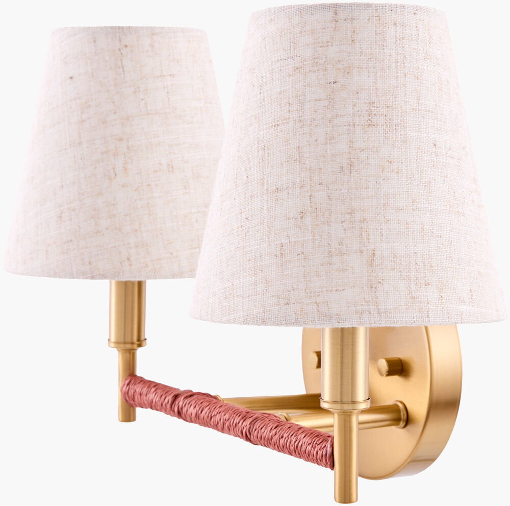 Majen Wall Sconce, by Surya, 7" length x 14" width x 8" height