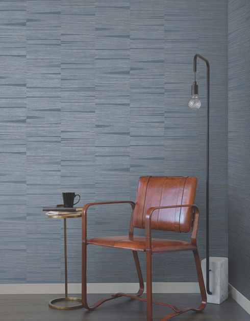 Line Stripe Indigo Wallpaper