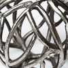 Sphaira II Large 7L x 7W Silver Cast Aluminum Decorative Tree Branch Orb thumbnail 5