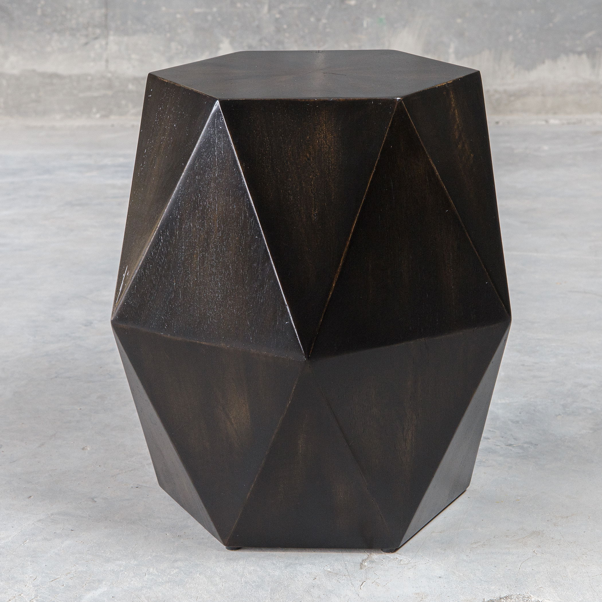 Volker Black Geometric Accent Table large image 