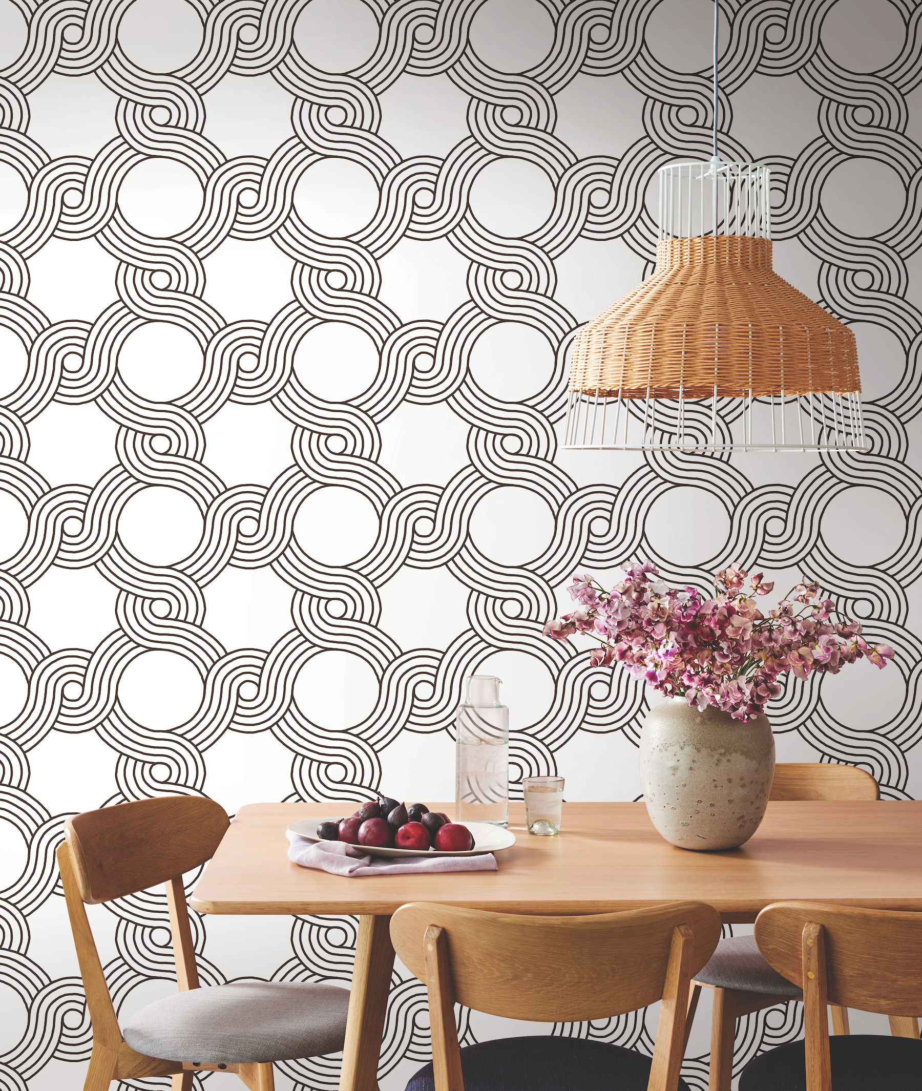 The Twist Black Wallpaper, by York Wall, 27' length x 2'3" width x 0.02" depth View 4