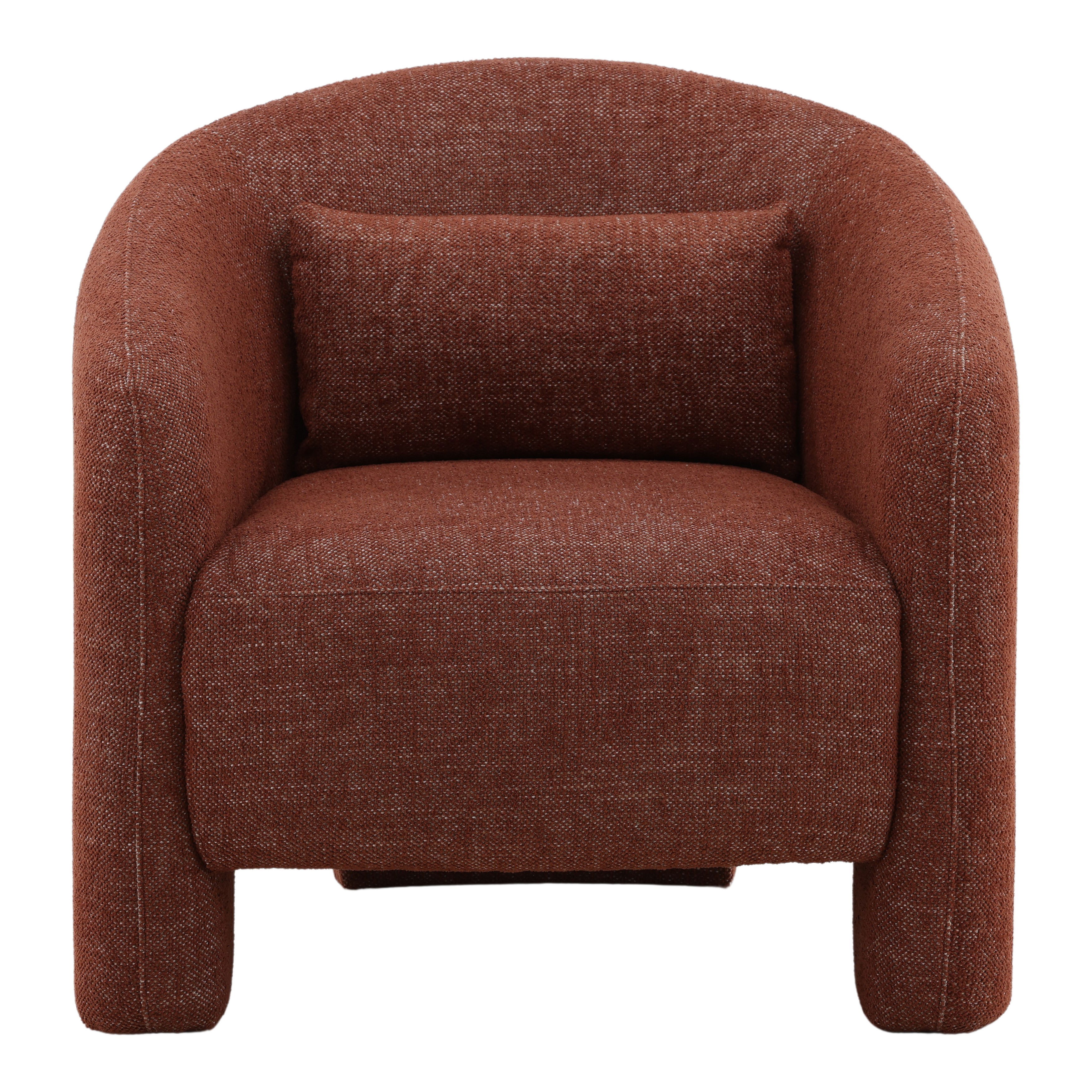 Haywood Occasional Chair Rust, Accent Chair by Dovetail, 32" width x 29.7" height x 35.5" depth View 2