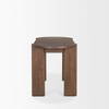 Sohan Dark Brown Elm Wood Oblong Desk, by Mercana, 59" length x 25" width x 30" height thumbnail 5