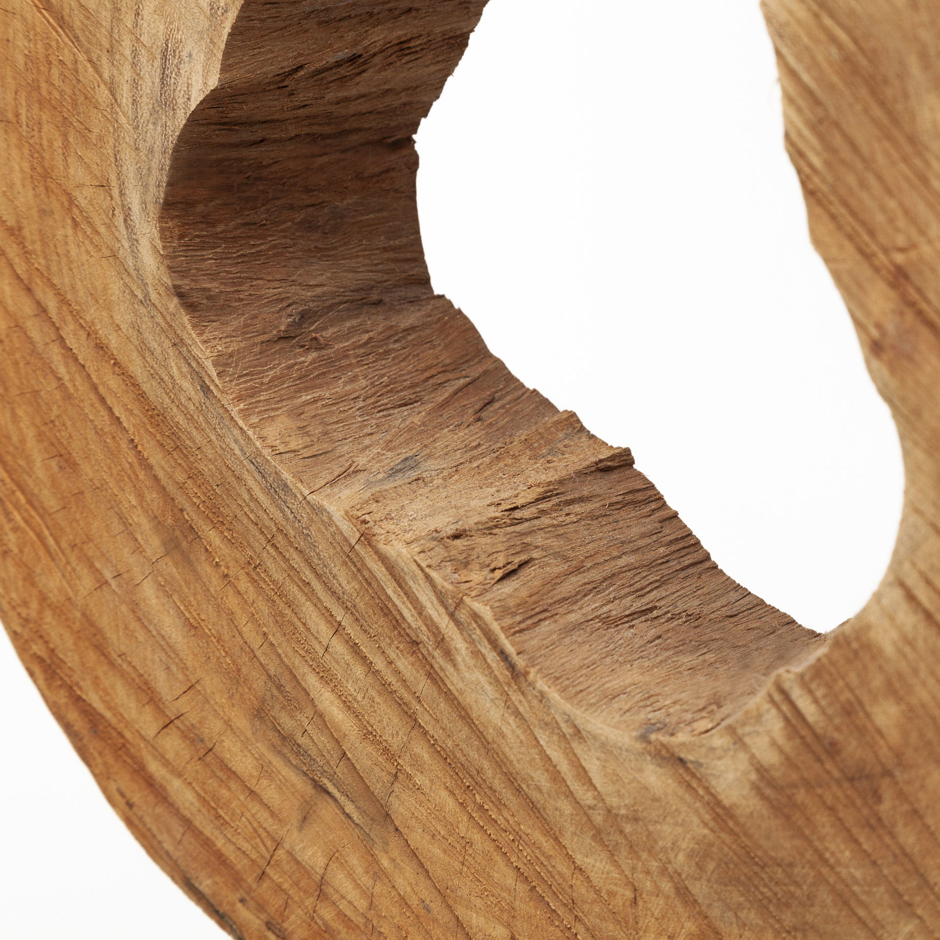 Ironwood I (Large) 15L x 3W Natural Wooden Circular Object, Decorative Object by Mercana, 15" length x 3.25" width x 20.5" height View 8