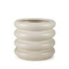 Twyla Short Cream Glazed Floor Vase, by Mercana, 12.8" length x 12.6" width x 11.81" height thumbnail 1