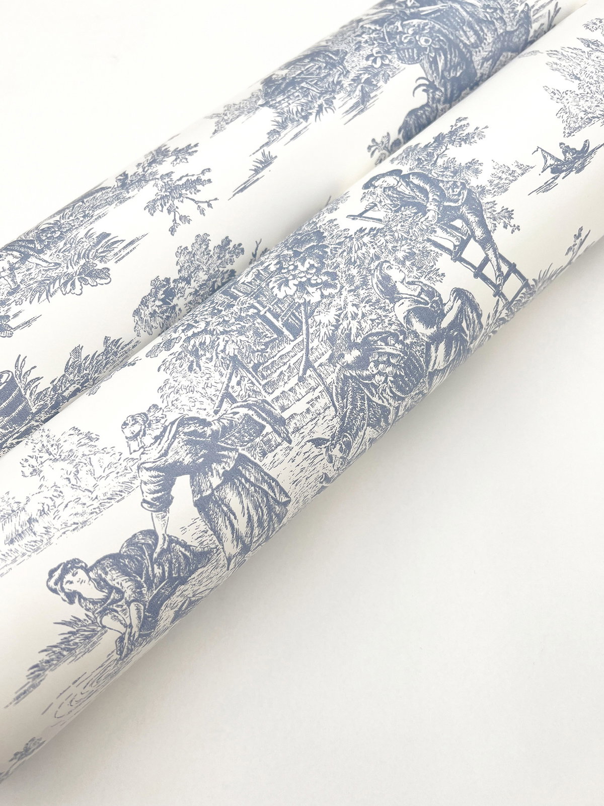 Campagne Toile Blue & White Wallpaper, by York Wall, 33' length x 1'8.5" width x 0.02" depth View 3