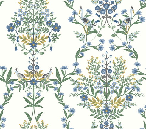 Luxembourg White & Blue Wallpaper