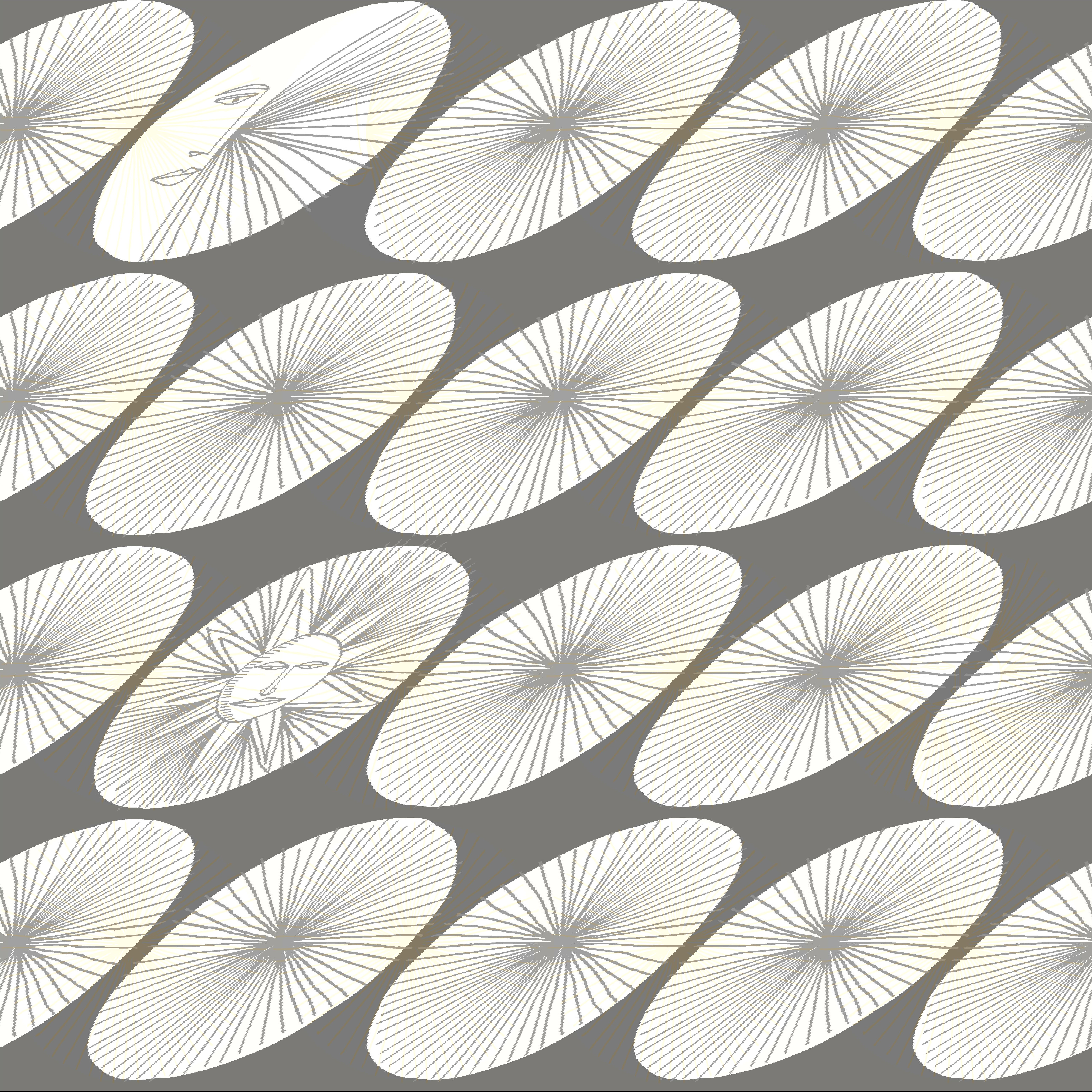 Soho Starburst Grey Peel & Stick Wallpaper large image 