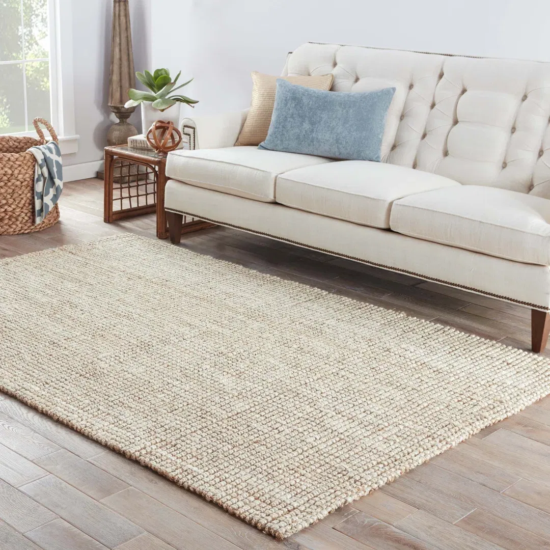 Naturals Lucia Ivory & White Area Rug large image 
