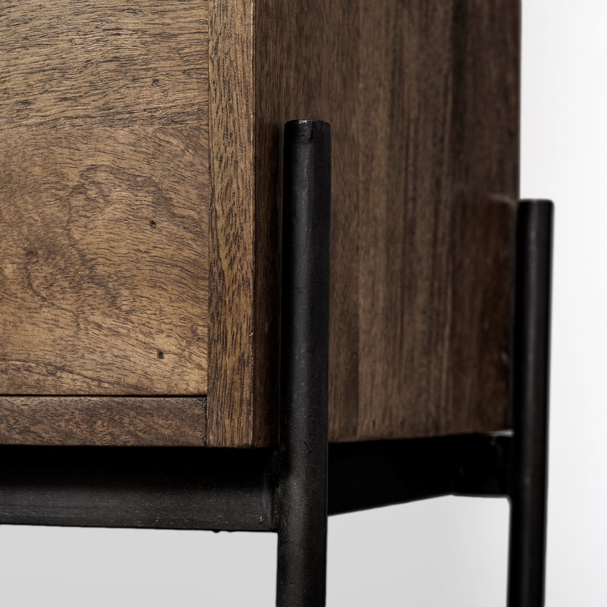 Glenn V 56L x 17W Dark Brown Wood with Cream Fabric Seat, 3 Drawers Hall Tree, Entry & Hallway by Mercana, 55.5" length x 16.5" width x 70" height View 13