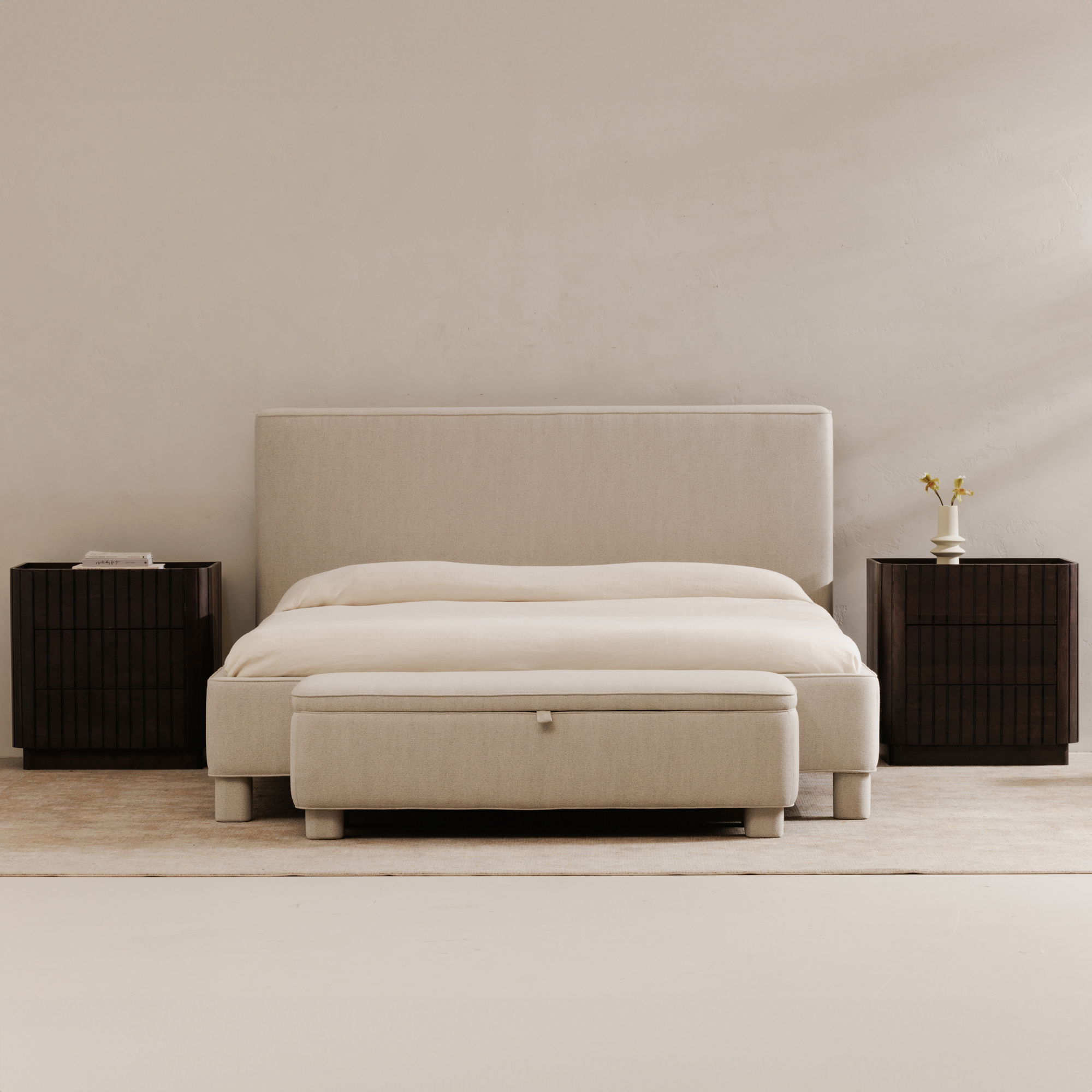 Ichigo Storage Bench Light Grey large image 