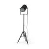 Debdou 22L x 22W x 61H Black and White Metal Adjustable Cinema-Style Floor Lamp, by Mercana thumbnail 1