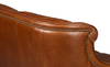 Philipe Distilled Leather Sofa Brown, by Sarreid, 7' width x 3' height thumbnail 4