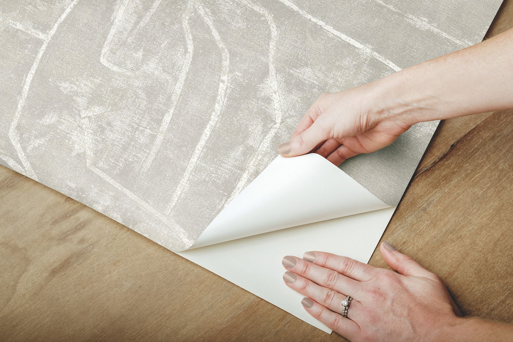 Urban Chalk Grey Peel & Stick Wallpaper large image 