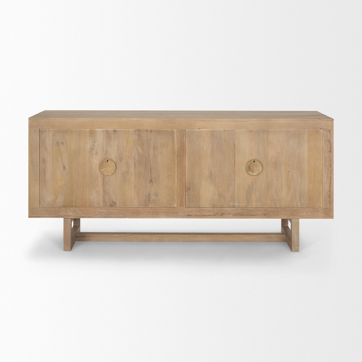 Grier 72' Light Brown Solid Wood with Cane Sideboard, Sideboards & Buffet by Mercana, 72" length x 18.75" width x 31.5" height View 6