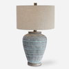 Pelia Light Aqua Table Lamp, by Uttermost, 1'5" width x 2'3.5" height x 1'5" depth thumbnail 1