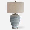 Pelia Light Aqua Table Lamp, by Uttermost, 17" width x 27.5" height x 17" depth thumbnail 1