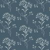 Magnolia Home Wildflower White & Blue Peel & Stick Wallpaper, by York Wall, 20' length x 1'8.5" width x 0.02" depth thumbnail
