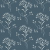 Magnolia Home Wildflower White & Blue Peel & Stick Wallpaper, by York Wall, 20' length x 1'8.5" width x 0.02" depth thumbnail